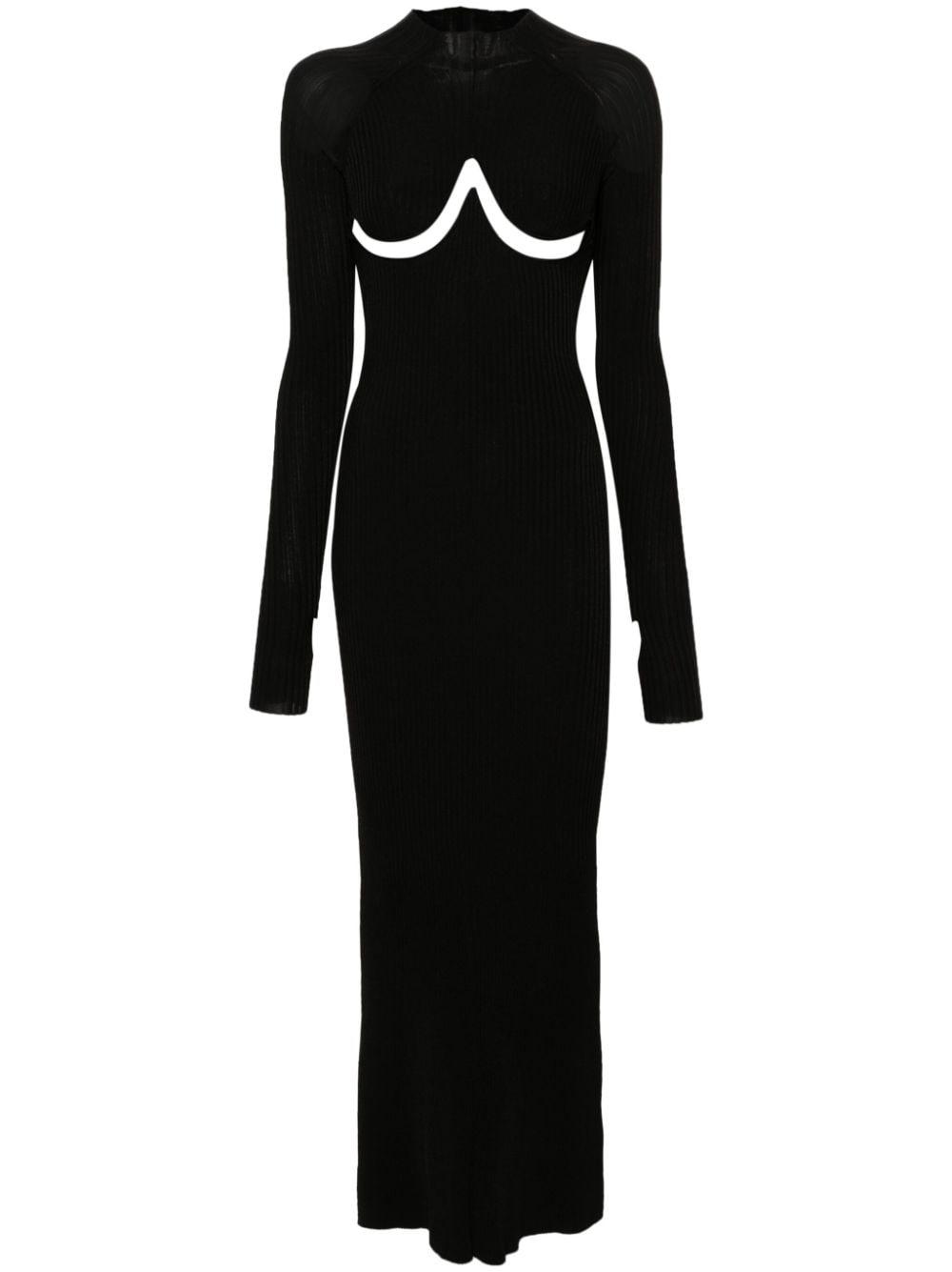 Dion Lee Mobious slit gown - Black
