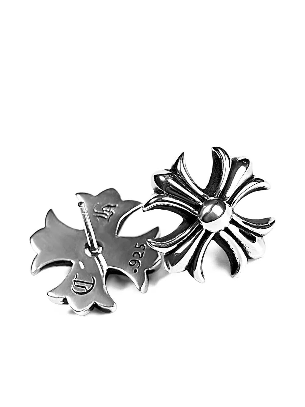 Chrome Hearts Cross Plus Earrings in White for Men | Lyst