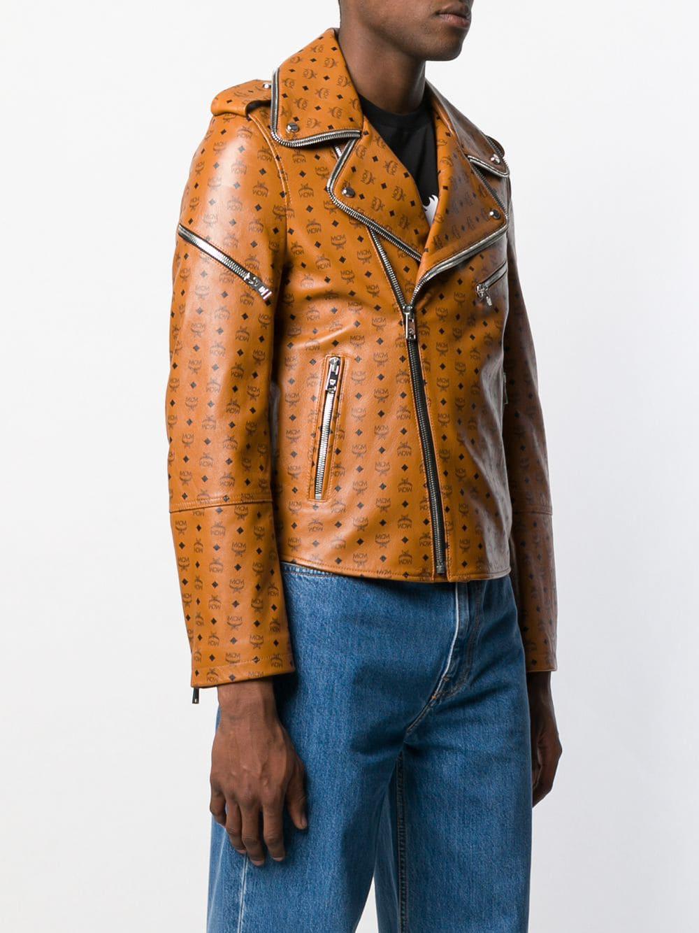 MCM All over Logo Print Jacket in Brown for Men Lyst Canada