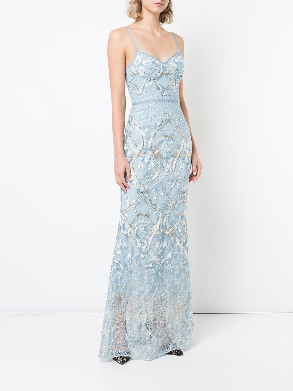 embroidered corset dress