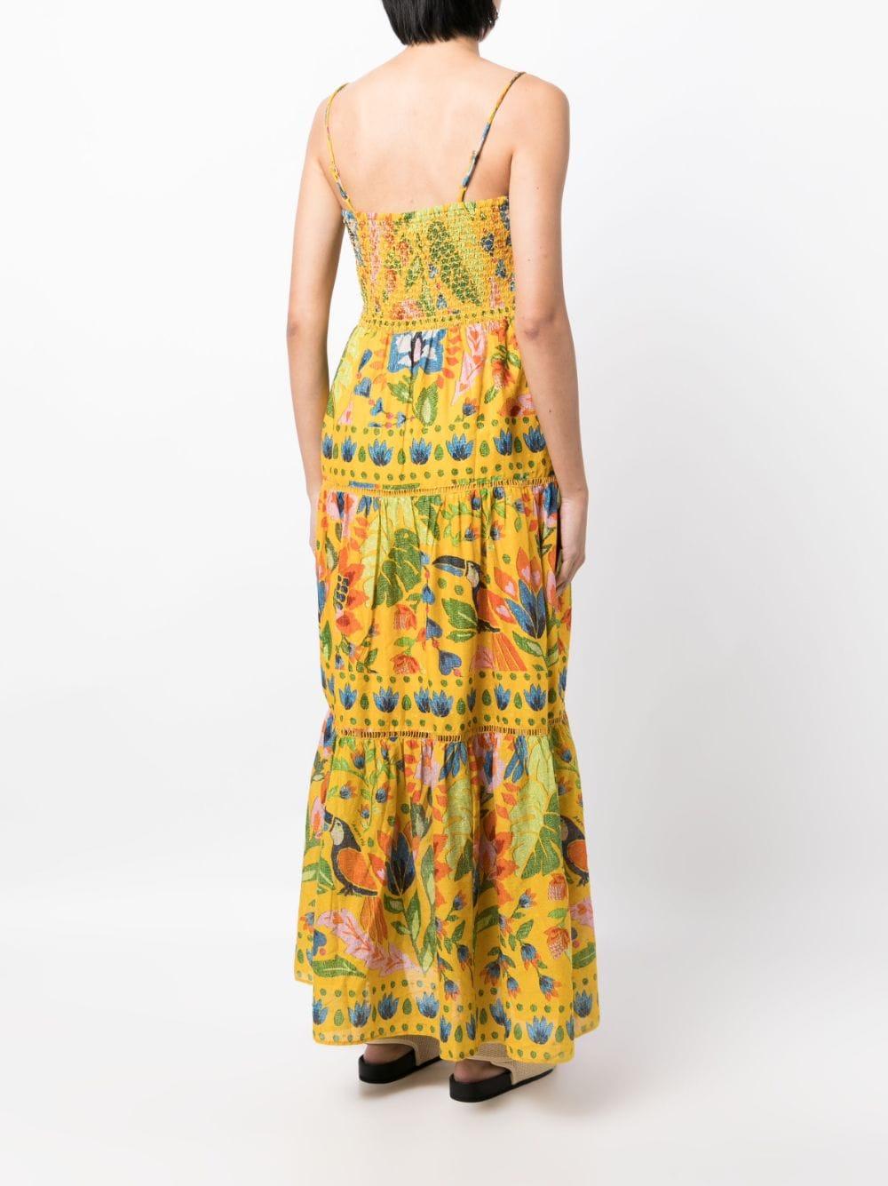 FARM Rio Summer Garden Sleeveless Maxi Dress in Yellow | Lyst