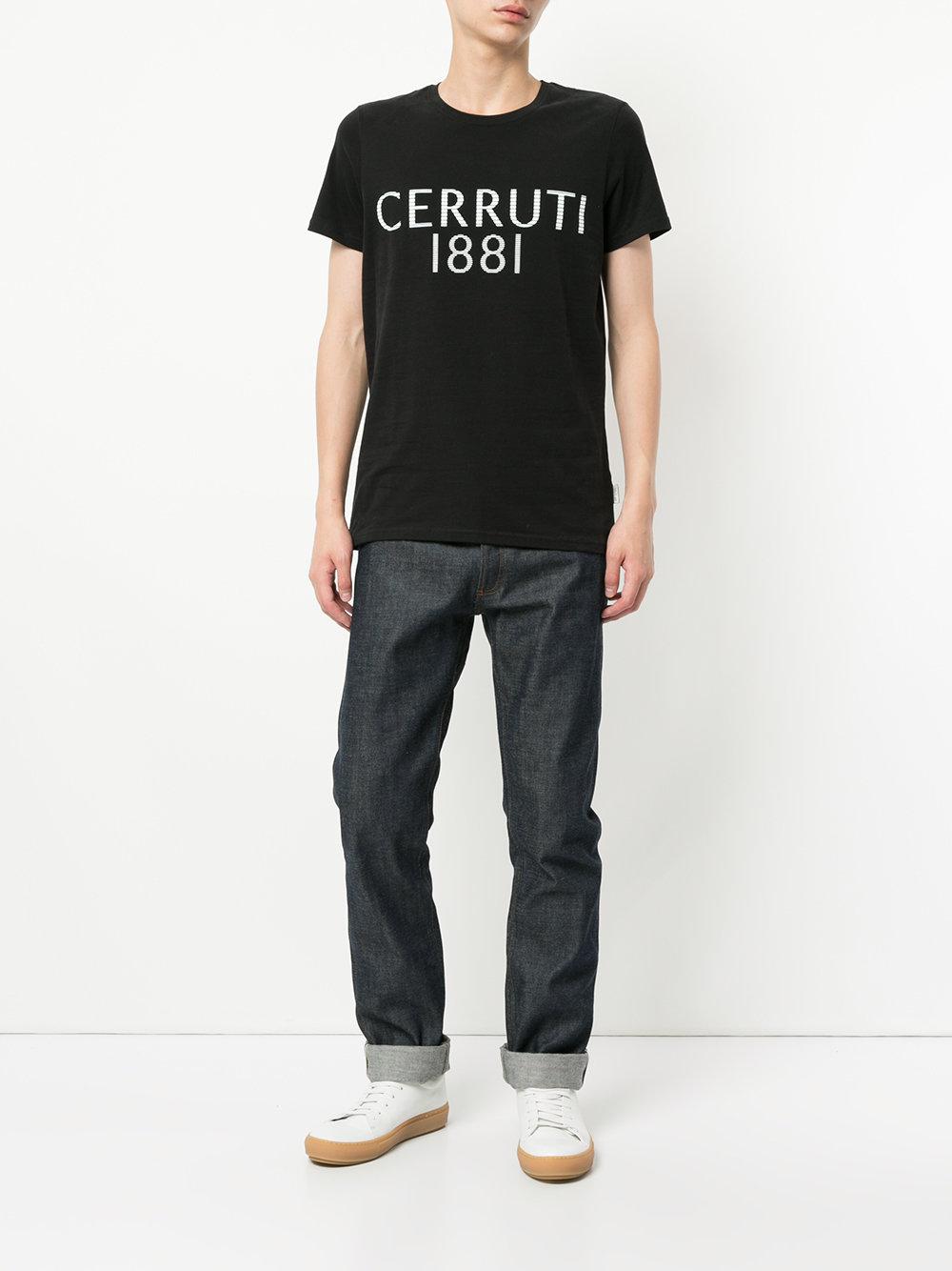 Cerruti 1881 Cotton Logo Print T-shirt in Black for Men | Lyst