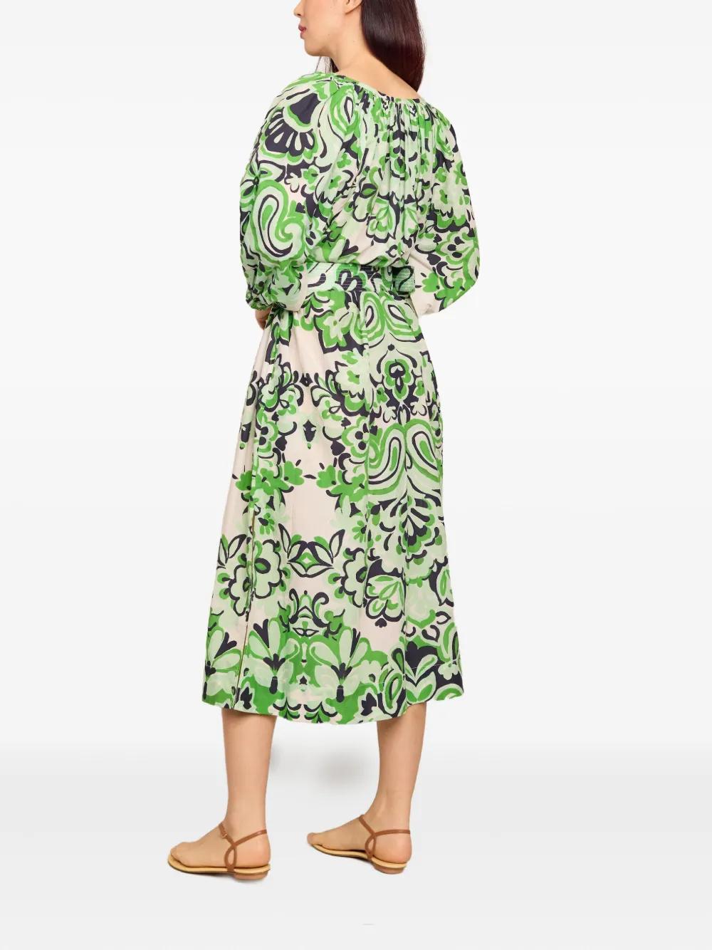 green emerald velvet dress Cara Cara Women's Raya Dress Olive Hanging Orchids Midi (US, Numeric, 6,  Regular, Regular, Green) at Amazon Women's Clothing store