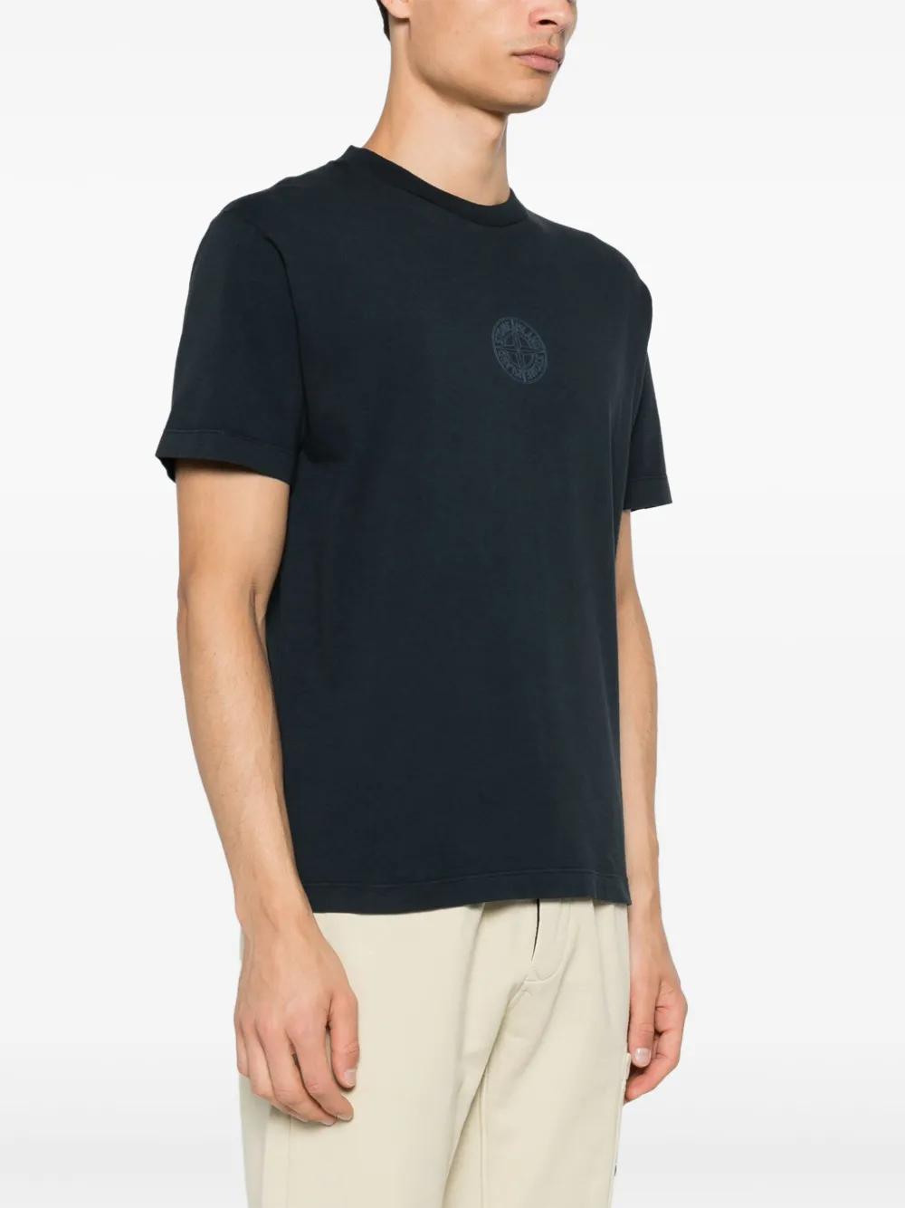 Stone Island Compass-Logo T-Shirt in Blue for Men | Lyst
