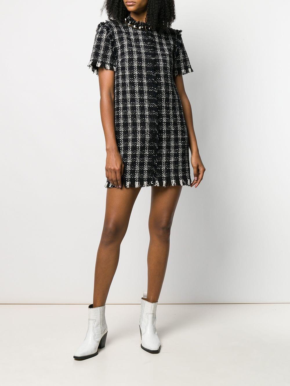 MSGM Synthetic Woven Dress in Black - Lyst