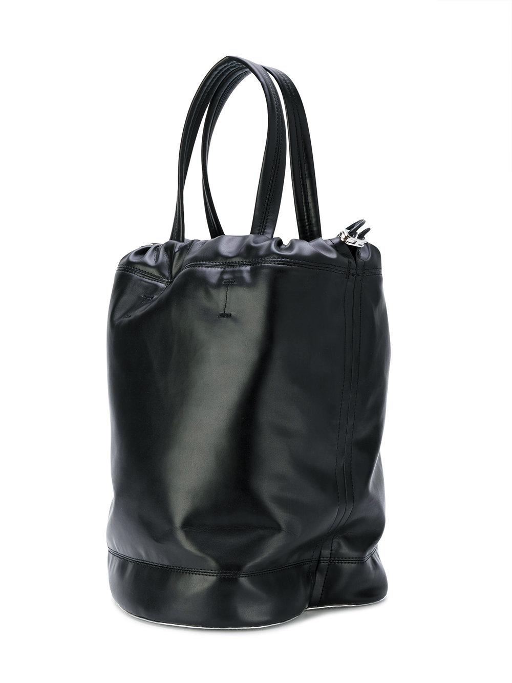 Paco Rabanne Leather Bucket Tote Bag in Black - Lyst