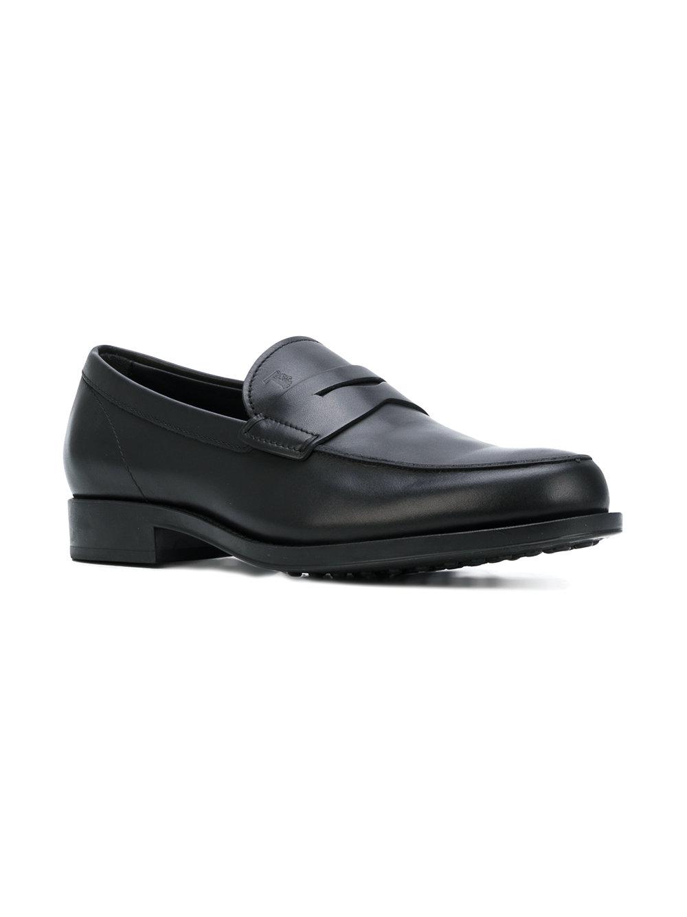 Tod's Leather Classic Loafers in Black for Men - Lyst