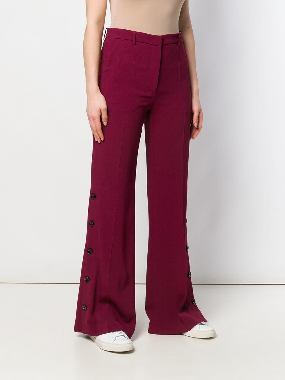 JOSEPH Cotton Tailored Flared Trousers - Lyst
