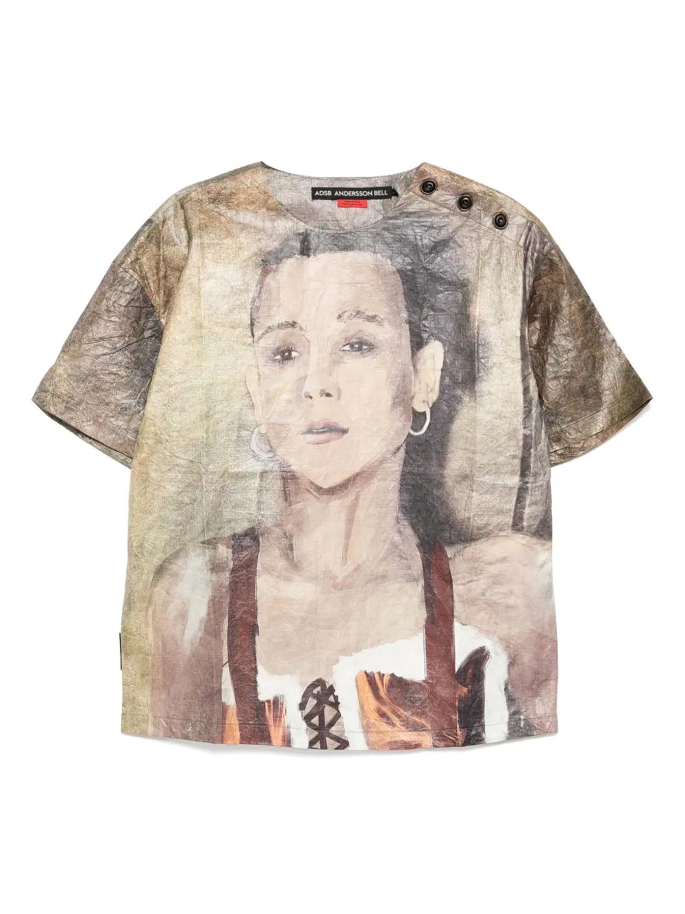ANDERSSON BELL Remy Printed Tyvek T-Shirt in Natural | Lyst