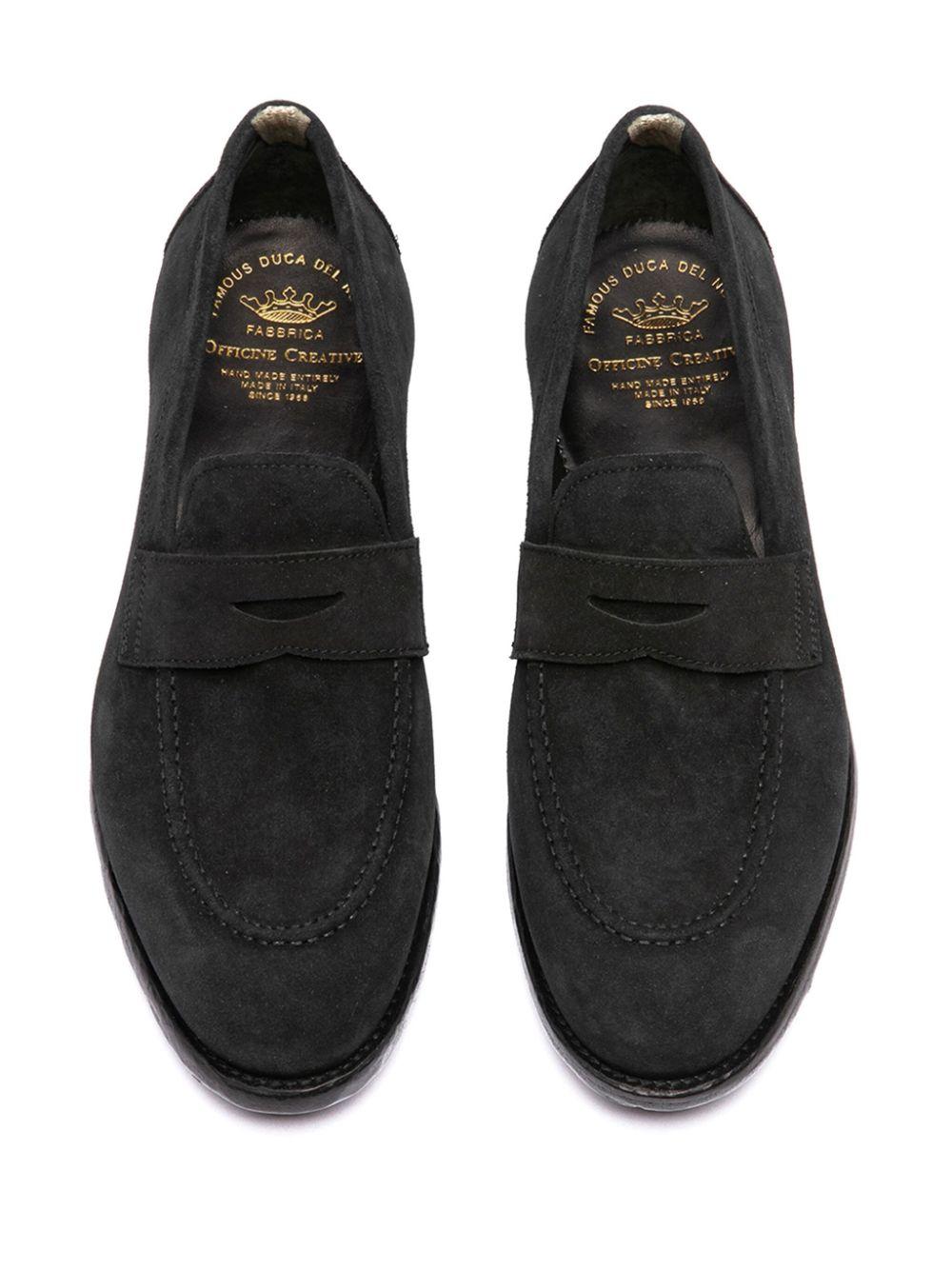Officine Creative メンズ ブラック Ivy 002 ローファー スリッポン 