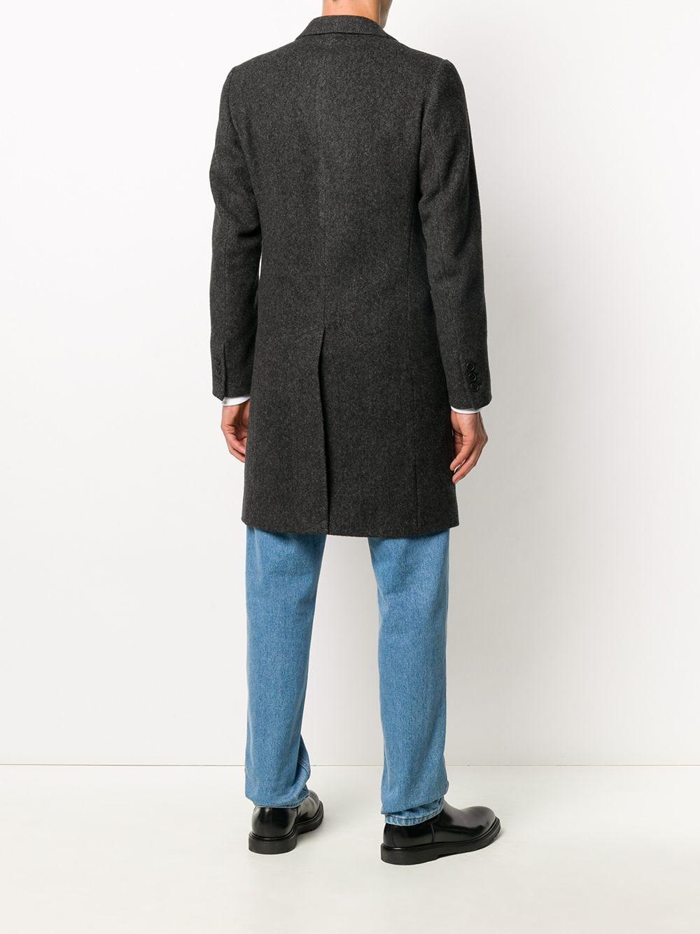 Sandro Wool Apollo Herringbone Coat in Grey (Gray) for Men - Lyst