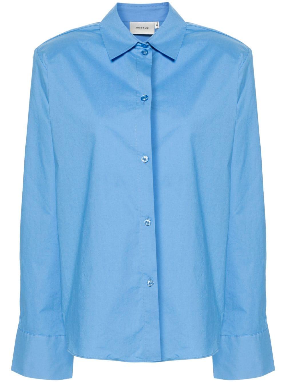 Gestuz Cymagz Cotton Shirt in Blue | Lyst