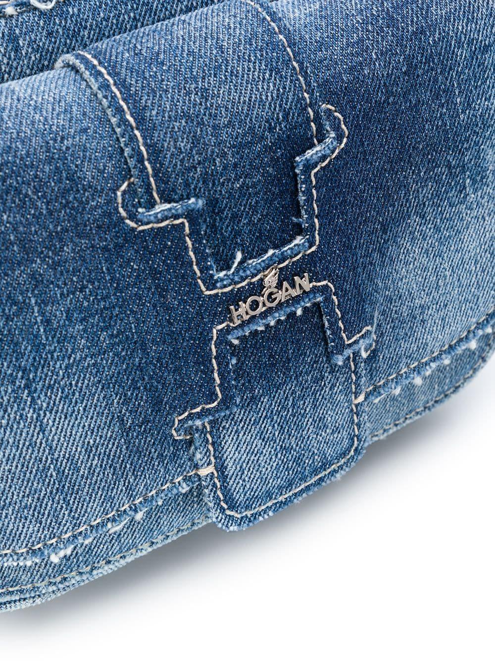 Hogan Denim Crossbody Bag in Blue | Lyst