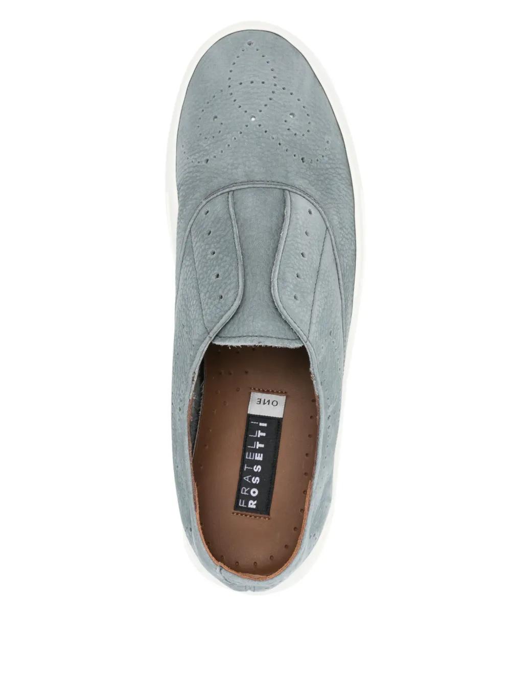Fratelli Rossetti Perforated-Detailed Sneakers in White for  display picture 2