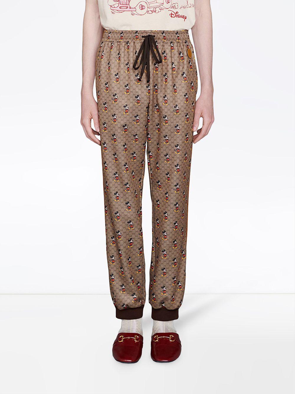 Gucci X Disney Monogram-print Track Pants in Brown for Men | Lyst