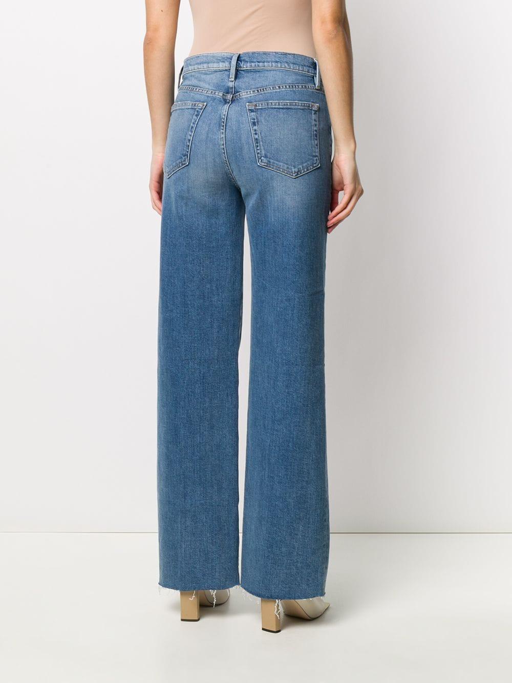 FRAME Denim Le California Heritage Midrise Wideleg Jeans in Blue Lyst