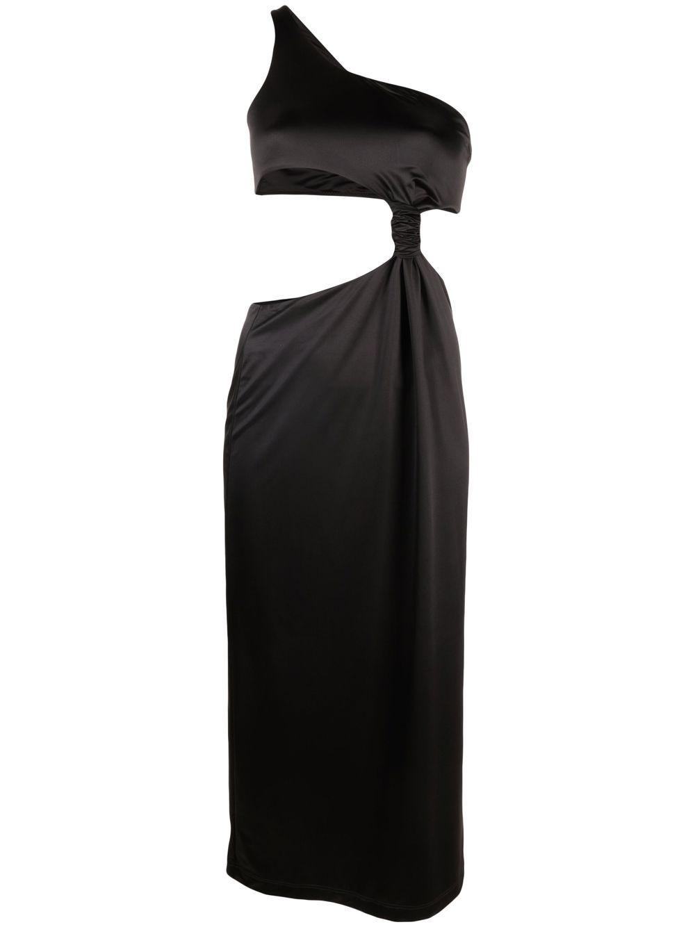 Versace Belize Cut-out Midi Dress in Black | Lyst