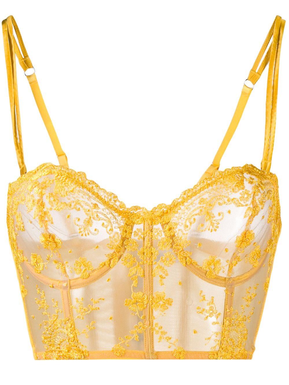 I.D Sarrieri Lace Underwired Bustier in Yellow Lyst