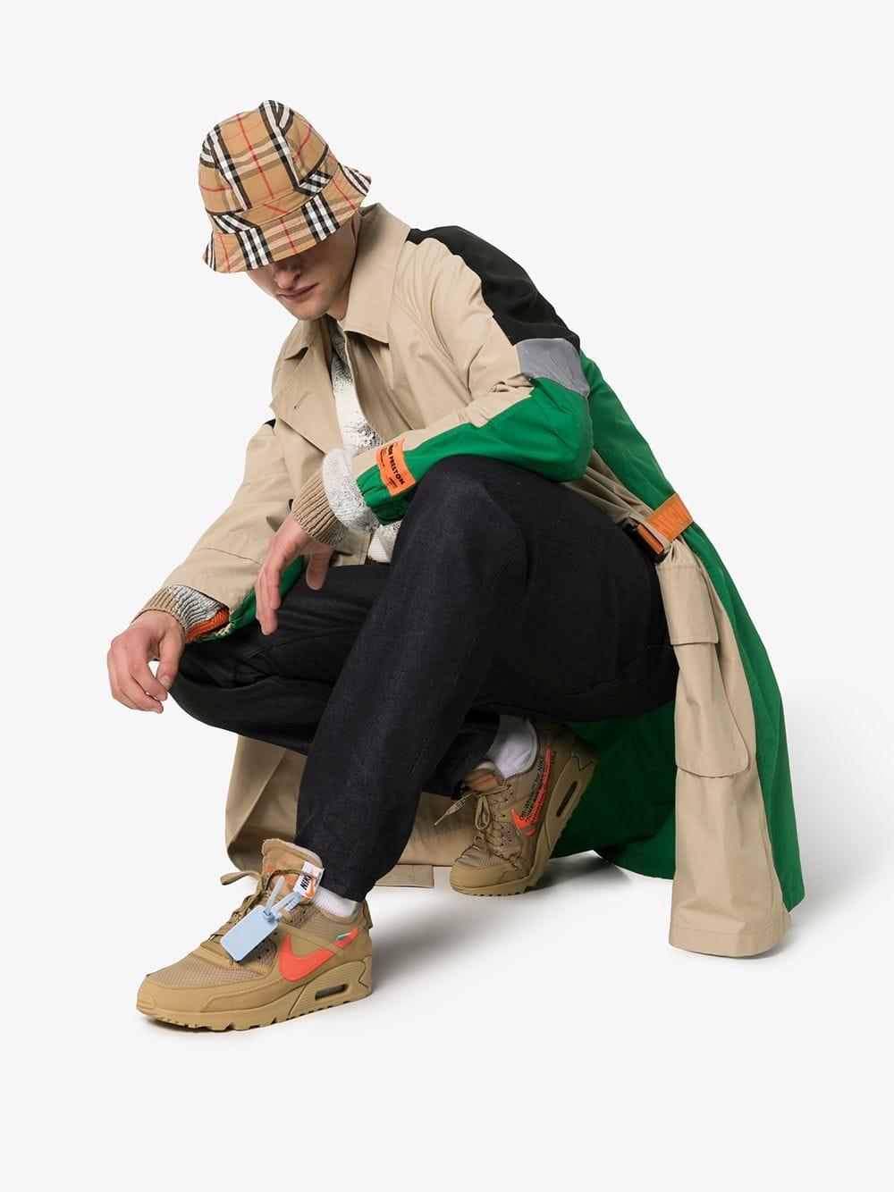 Nike Beige X Off-white Airmax 90 Sneakers in Brown for Men - Lyst