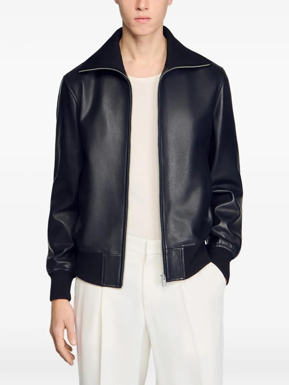 Sandro Leather jackets for Men | Online Sale up to 60% off | Lyst