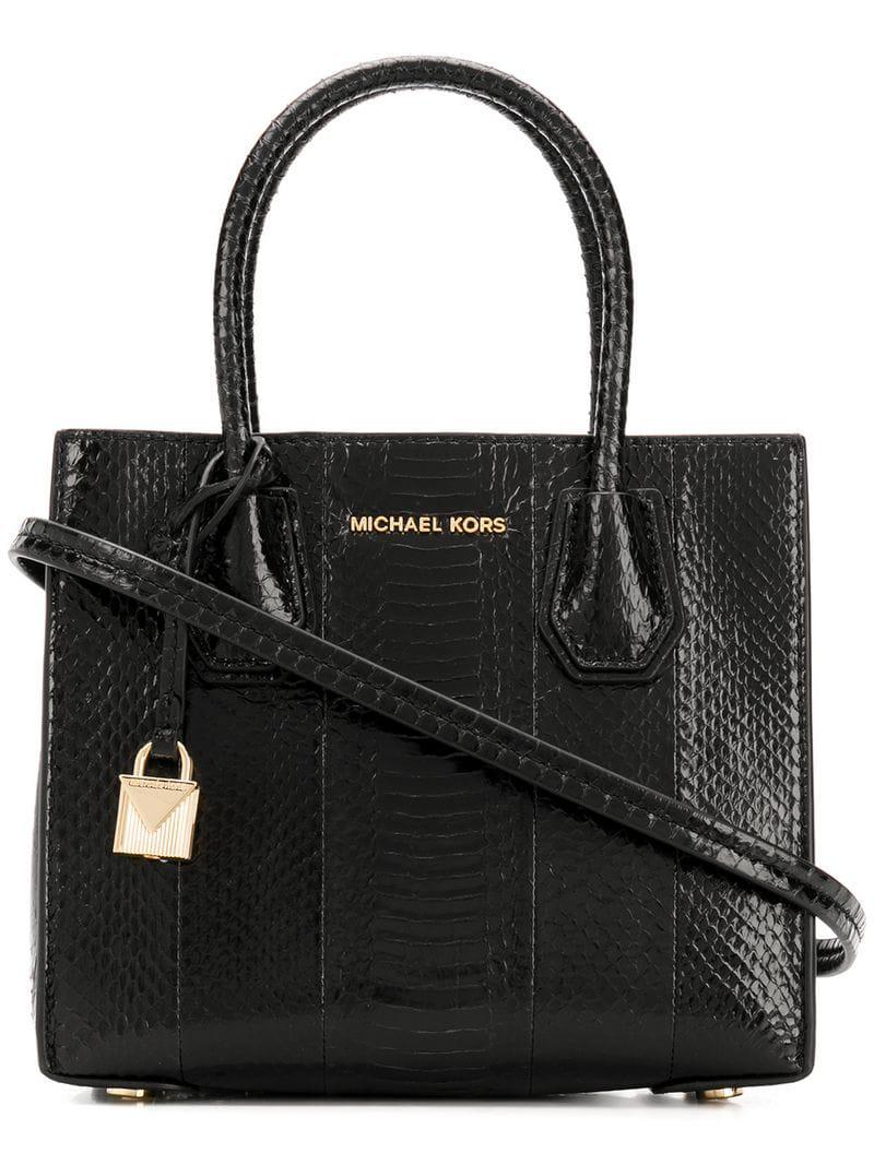 Michael Michael Kors Mercer Md Messenger Tote In Black Lyst