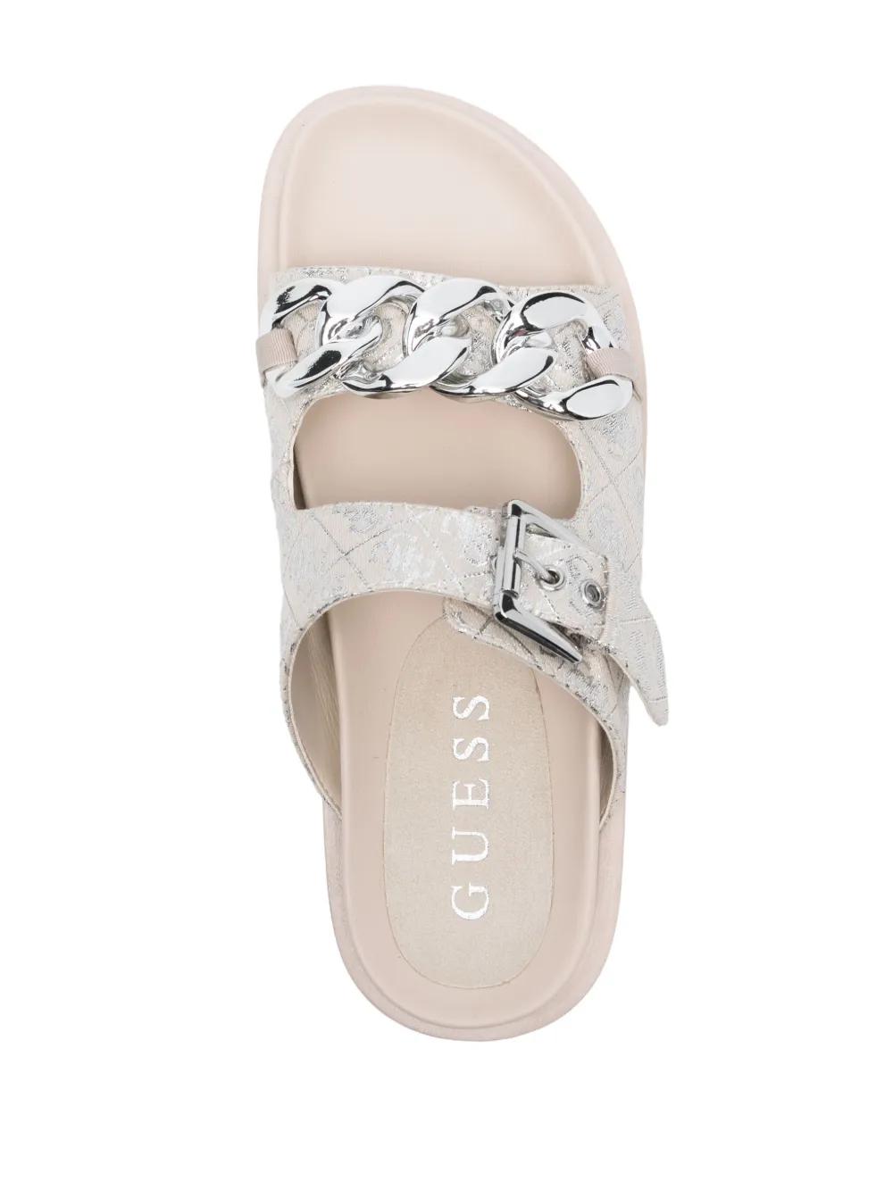 Tongs Guess Marron Et Ivoire Taille 8.5 US - Neuf Sans Emballage
