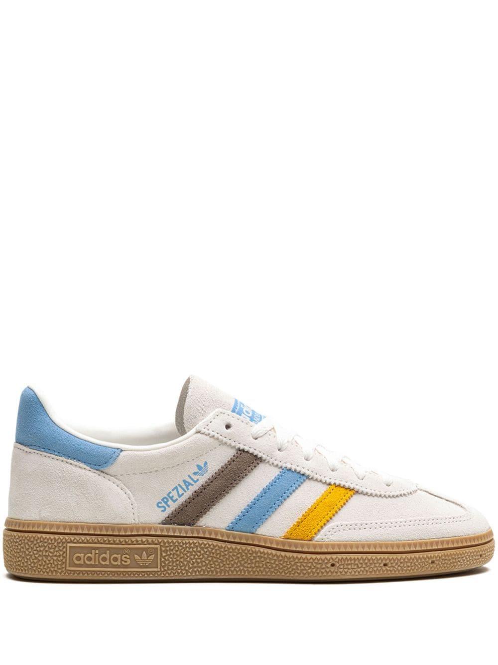 Adidas handball spezial light earth strata sneakers in white lyst