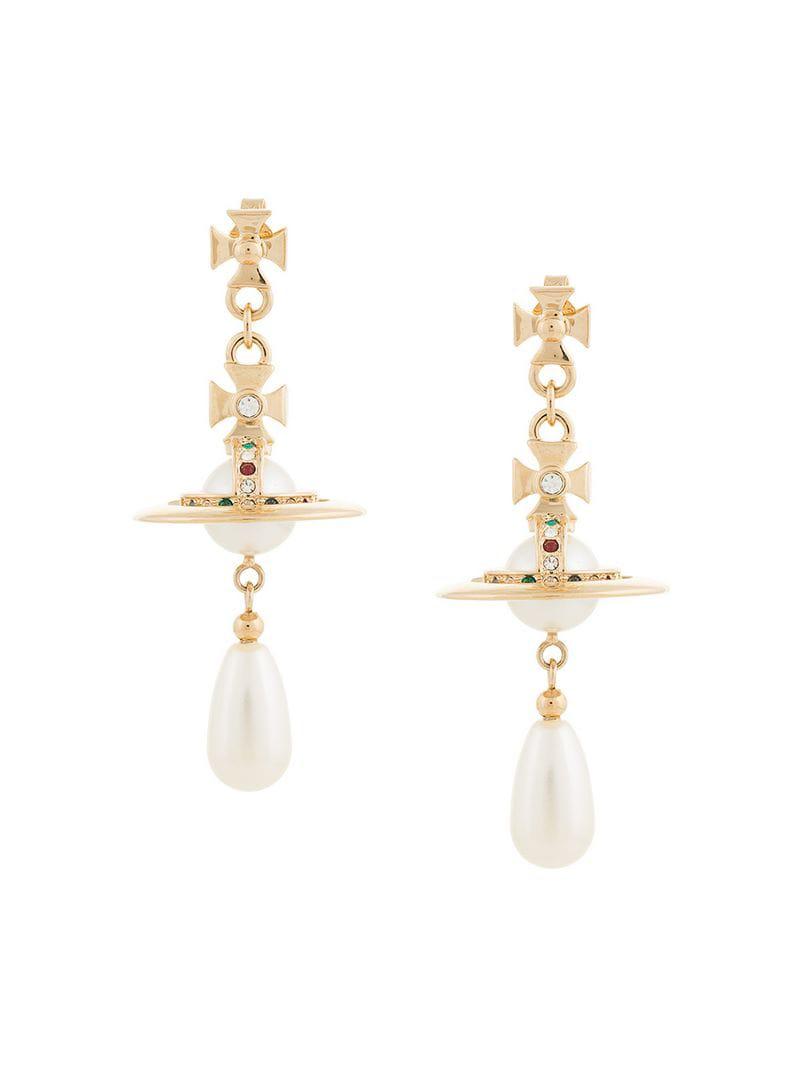 Vivienne Westwood Pearl Drop Earrings in Gold (Metallic) - Lyst