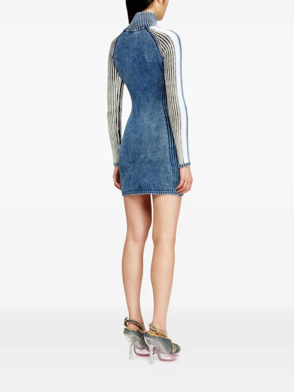 knee length dresses for ladies 2000s Diesel Two-Tone Denim Dress  Size S/M  Trash Archive