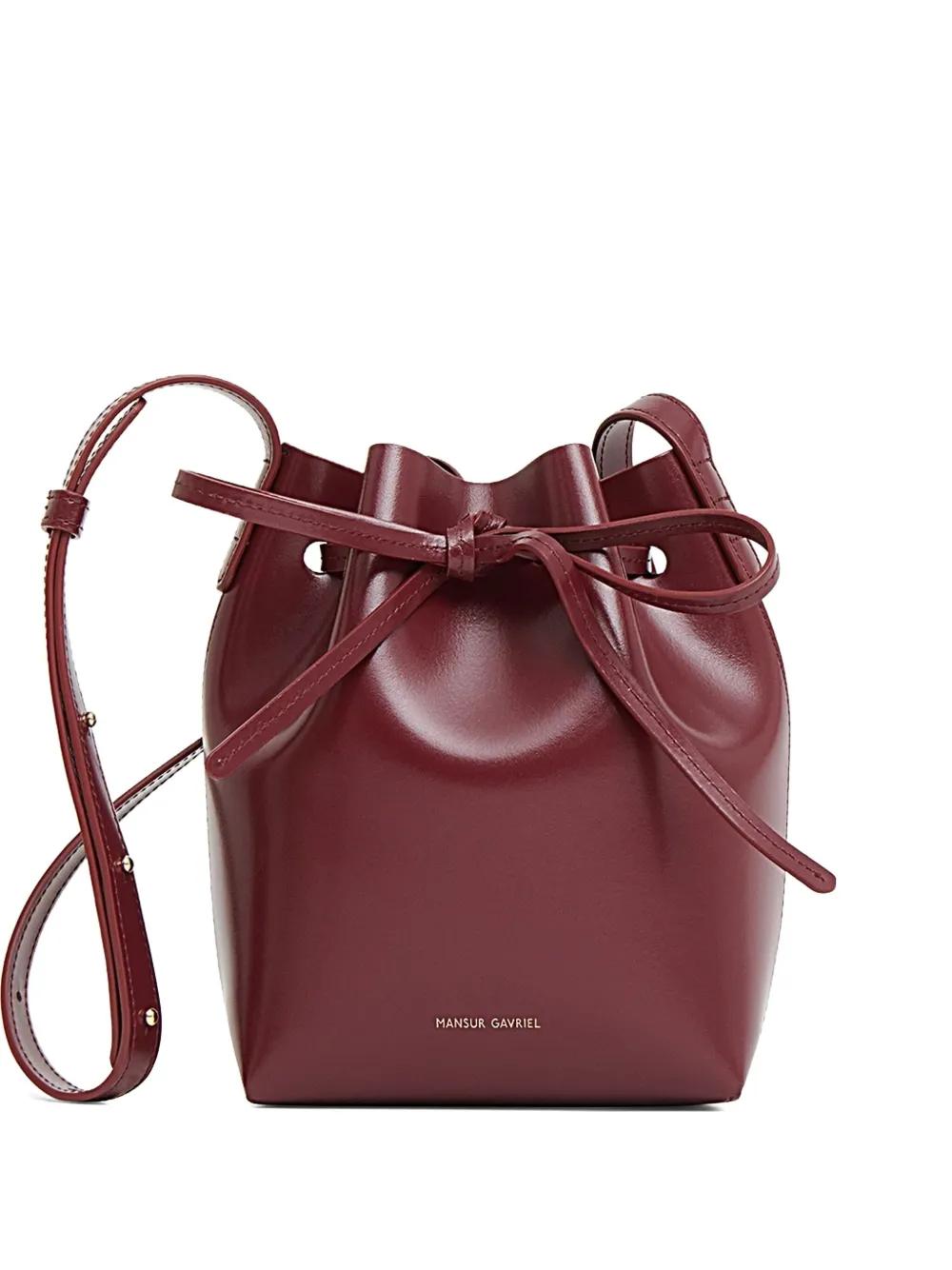 Mansur Gavriel Mini Leather Bucket Bag in Purple Lyst UK