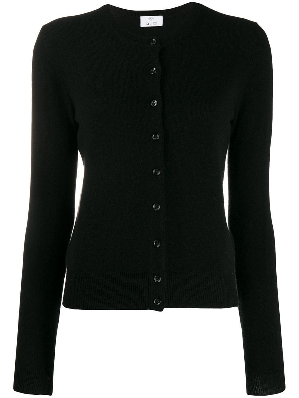 women's black button up cardigan