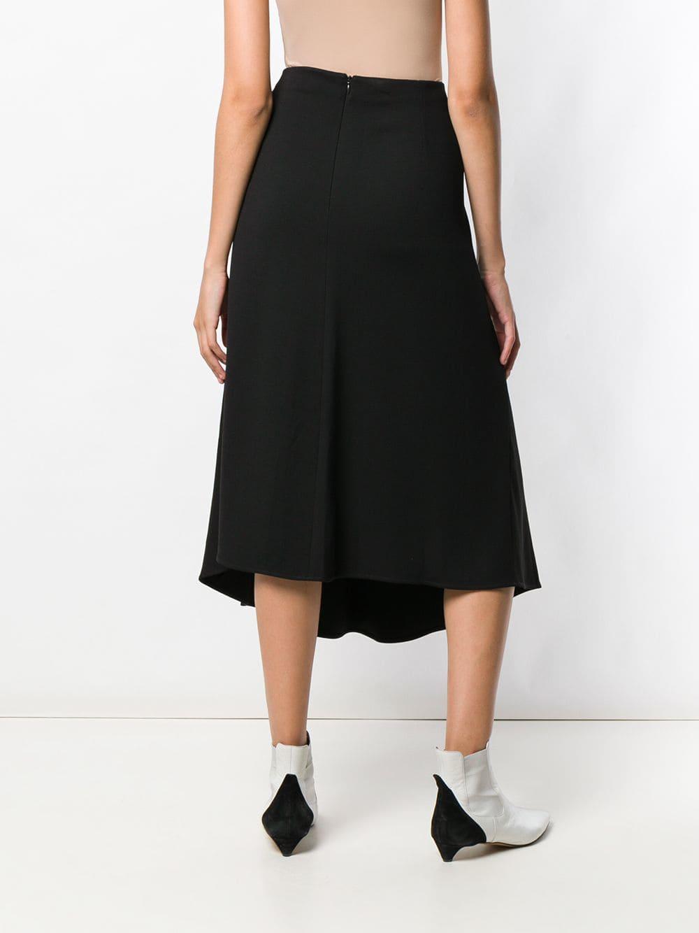 Vince Synthetic Asymmetric Hem Skirt in Black Lyst