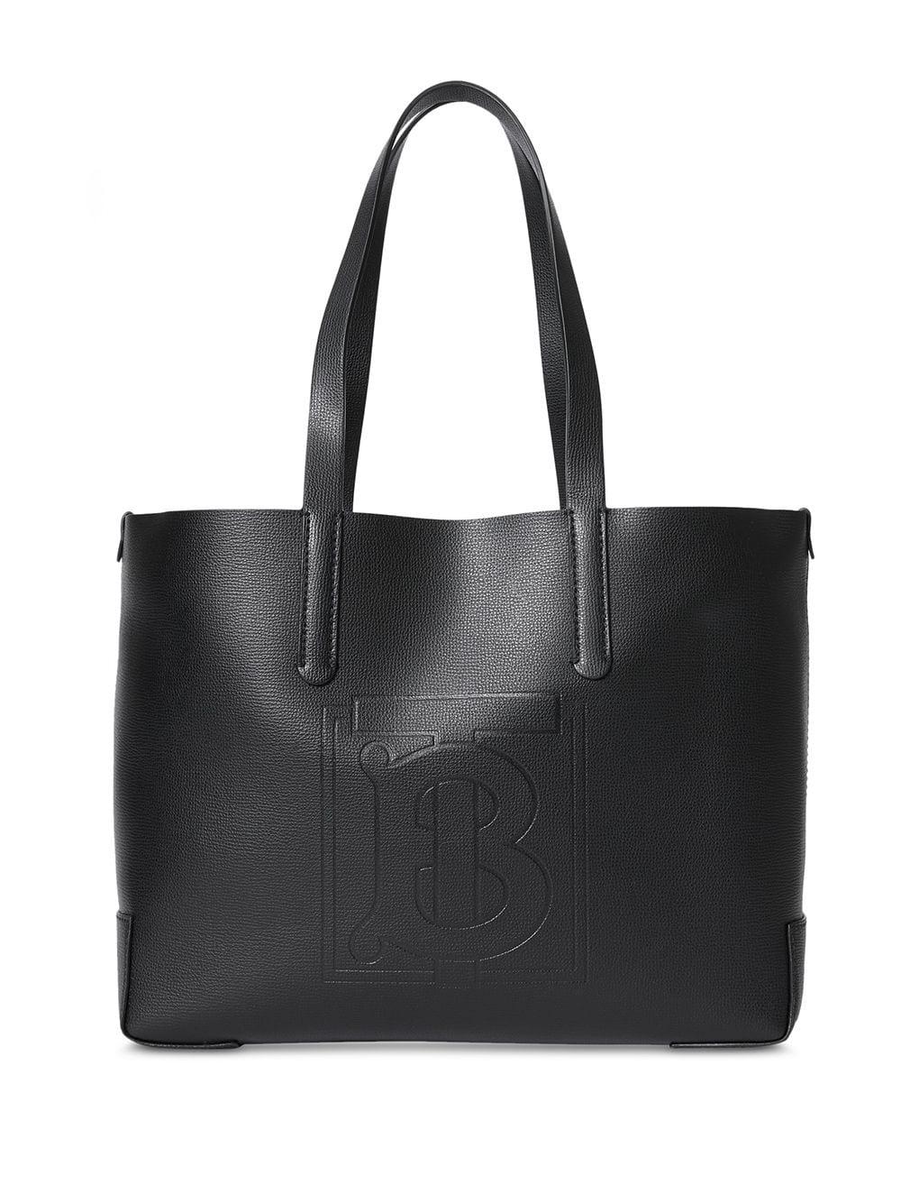 Authentic Burberry Ladies Medium Leather Monogram TB Bag Black 8014931  $2750 5045558502915