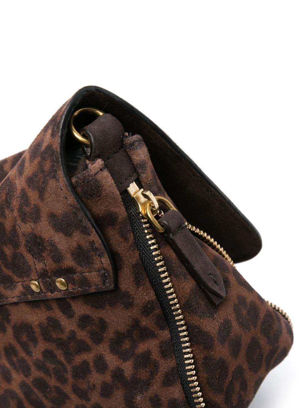 Jérôme Dreyfuss Small Bobi Leopard Shoulder Bag in Brown | Lyst