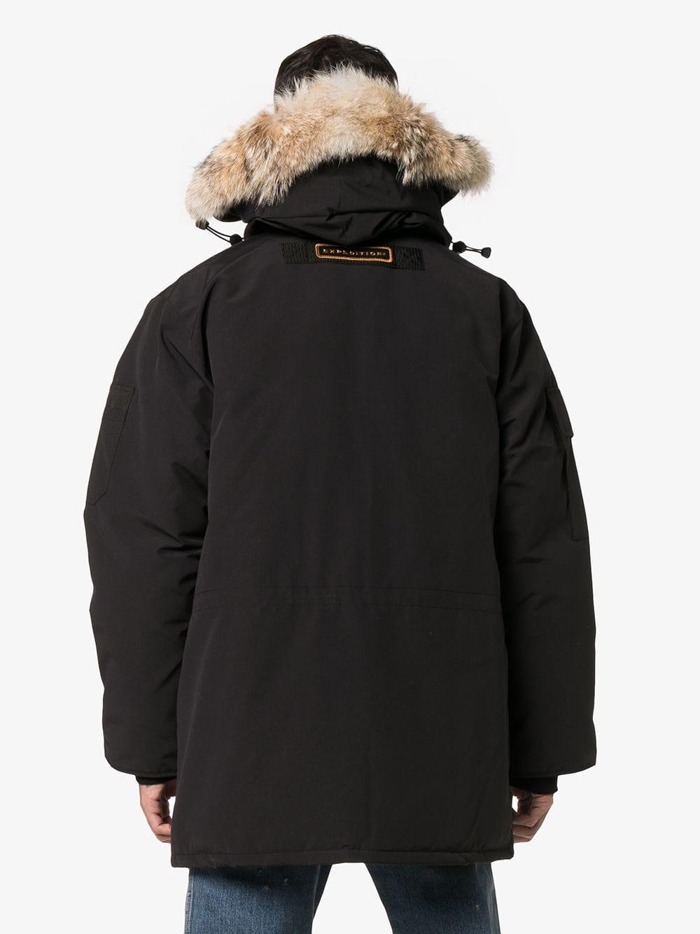 Canada Goose Goose Expedition Hooded Parka Coat in Black for Men Lyst