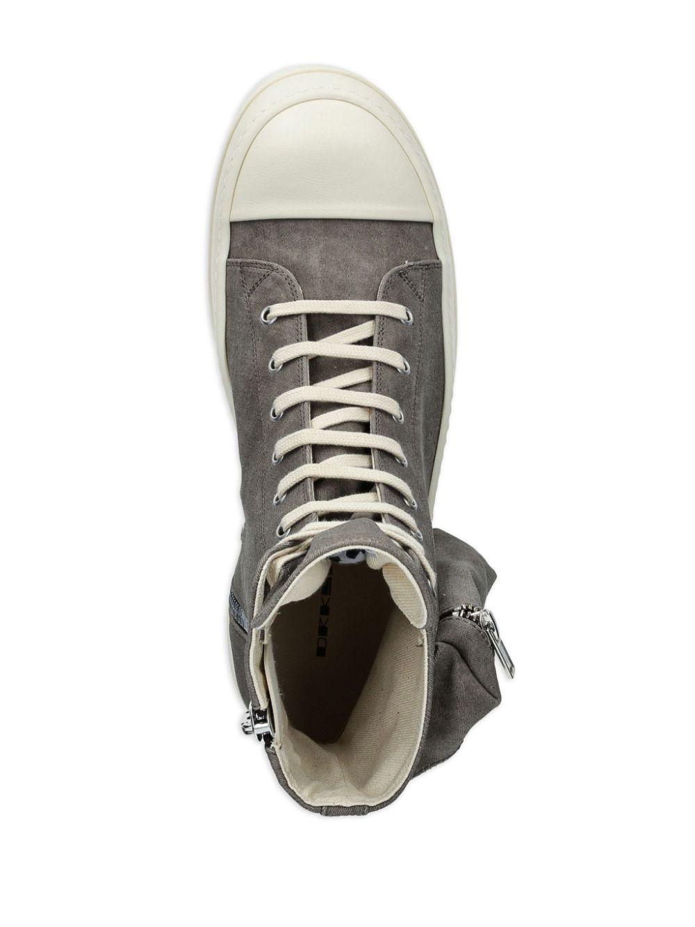 Rick Owens メンズ ブラウン サイドポケット ハイカット
