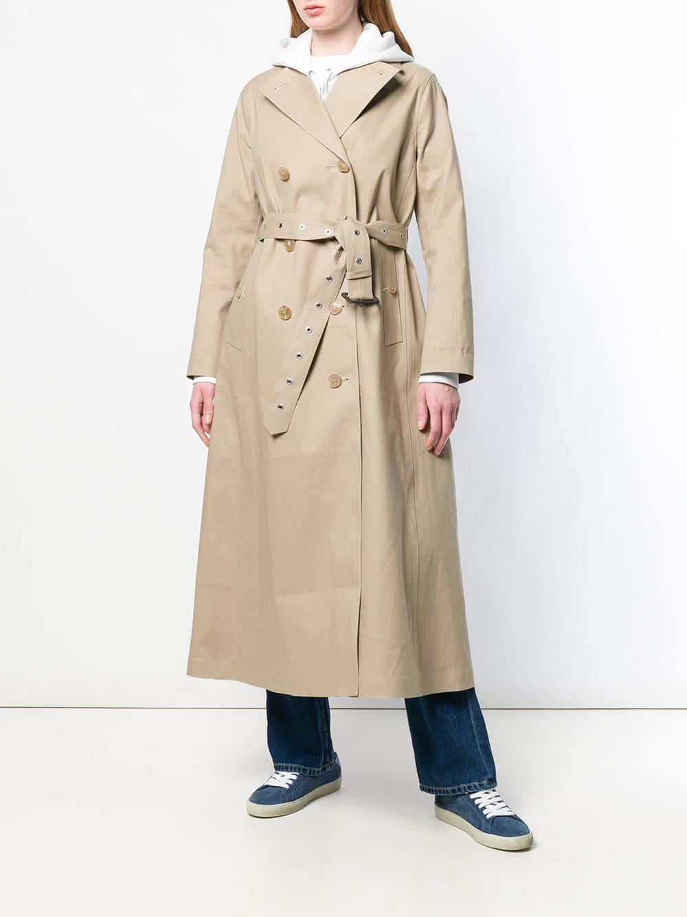 Mackintosh Fawn Bonded Cotton Long Trench Coat Lr-091 in Natural - Lyst