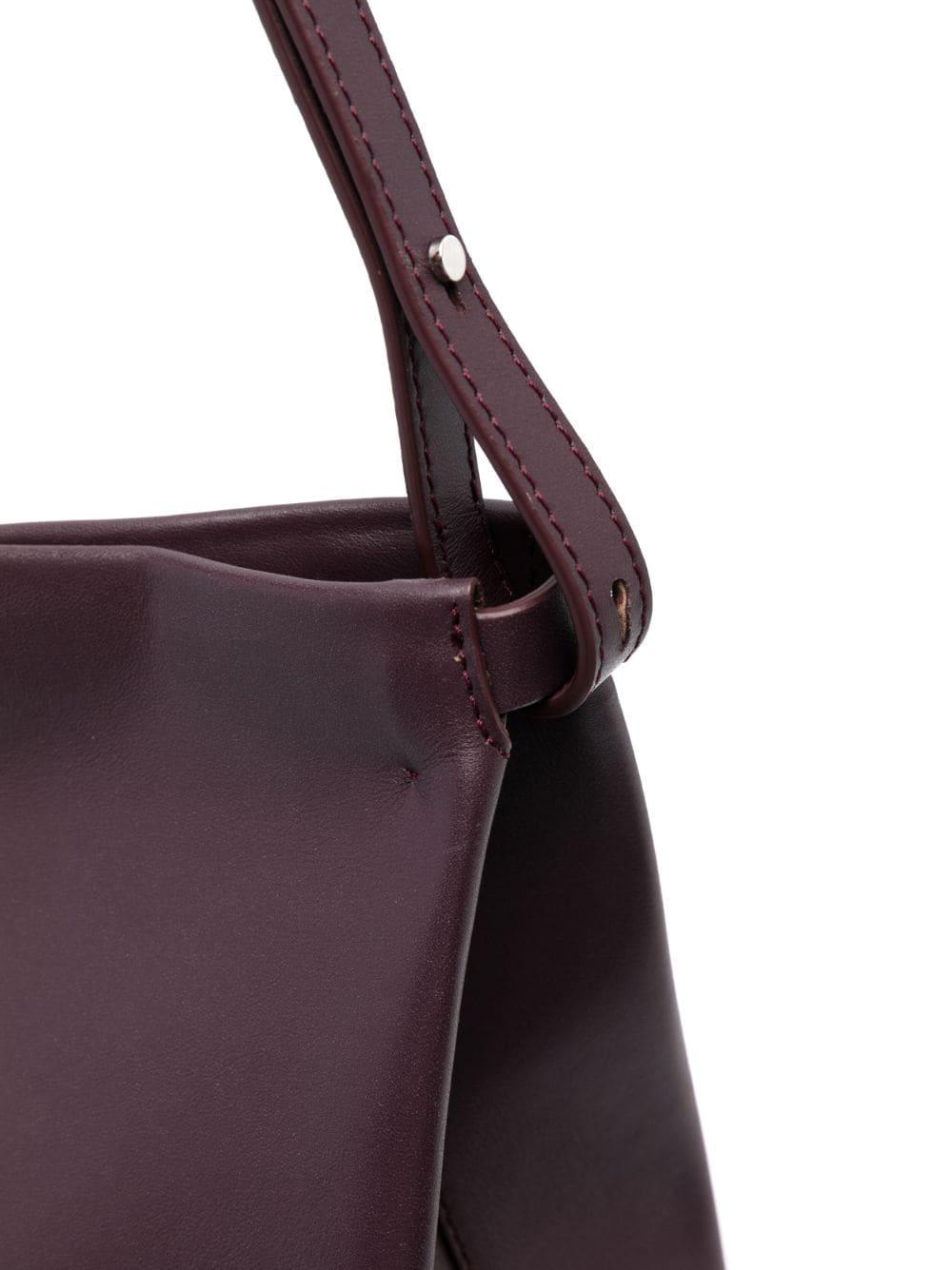 Aesther Ekme Sway Leather Shoulder Bag in Purple