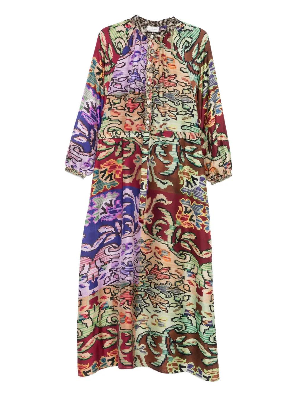 パーティードレス PIERRE LOUIS MASCIA 12153 Dresses Dress Adanastr ADANASTR Wrap Dress Silk in MULTICOLOR | Pierre-Louis Mascia®