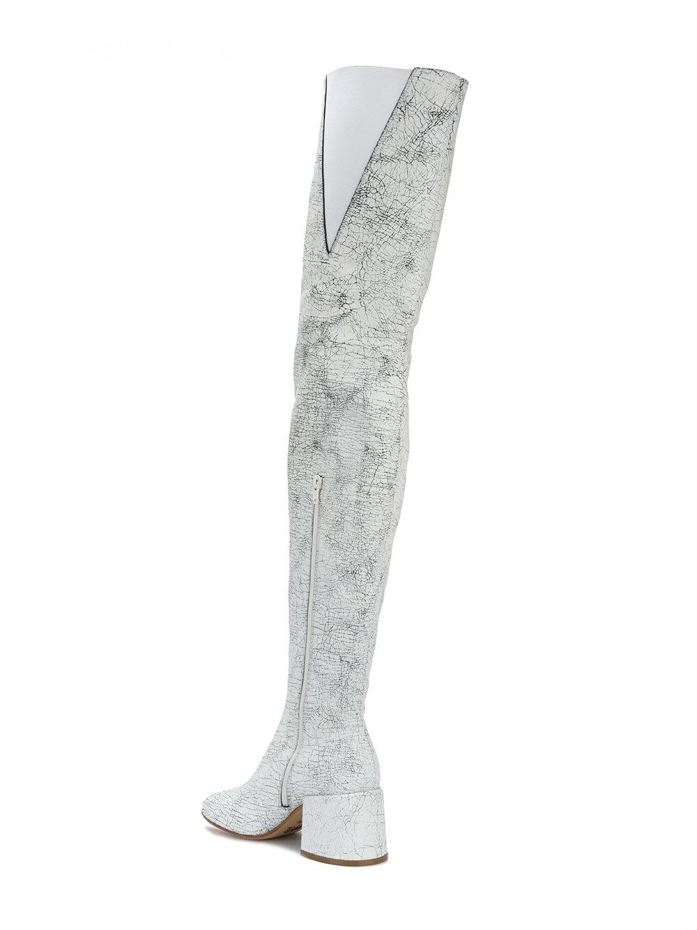 maison margiela thigh high boots