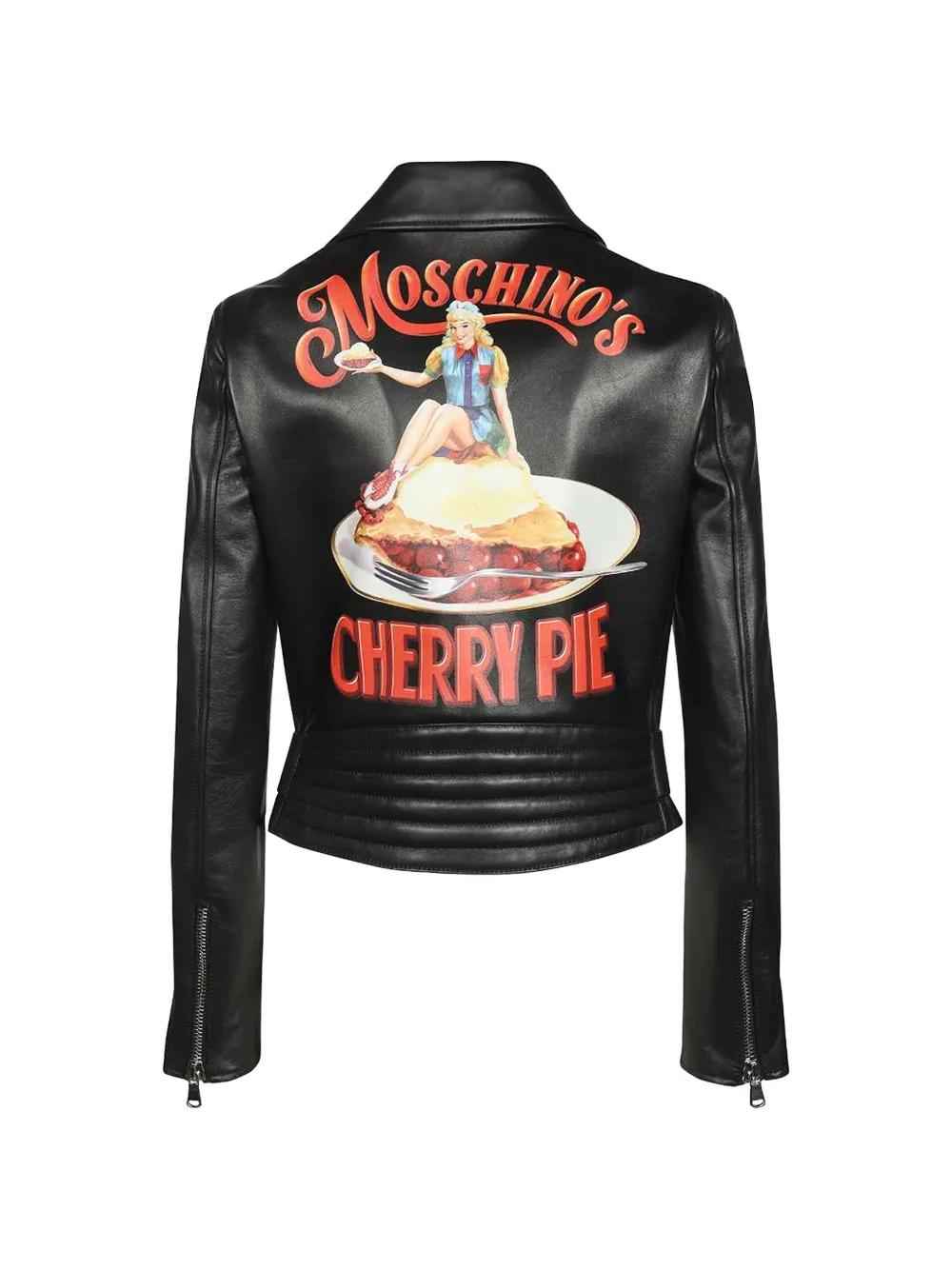 MOSCHINO レザージャケット CHERRY PIE Moschino Leather jackets for Women | Online Sale up to 72% off | Lyst