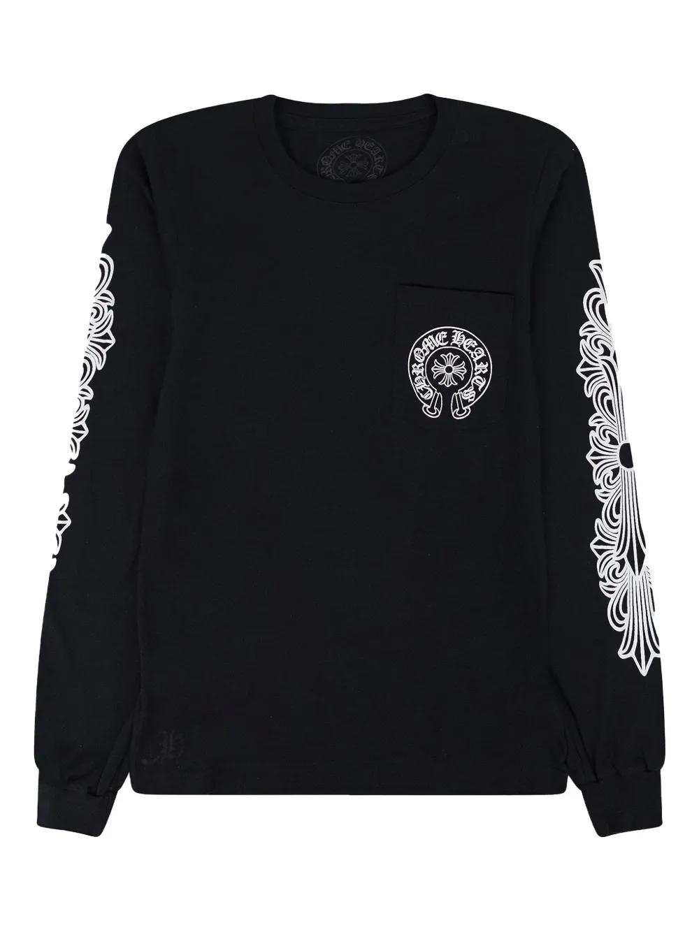 Chrome Hearts Horseshoe-Logo Long-Sleeve T-Shirt in Black for Men