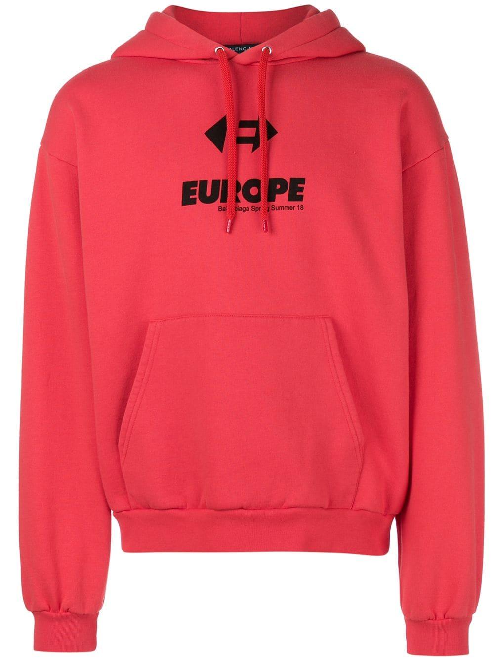 Sweat Europe Balenciaga pour homme en coloris Rouge | Lyst