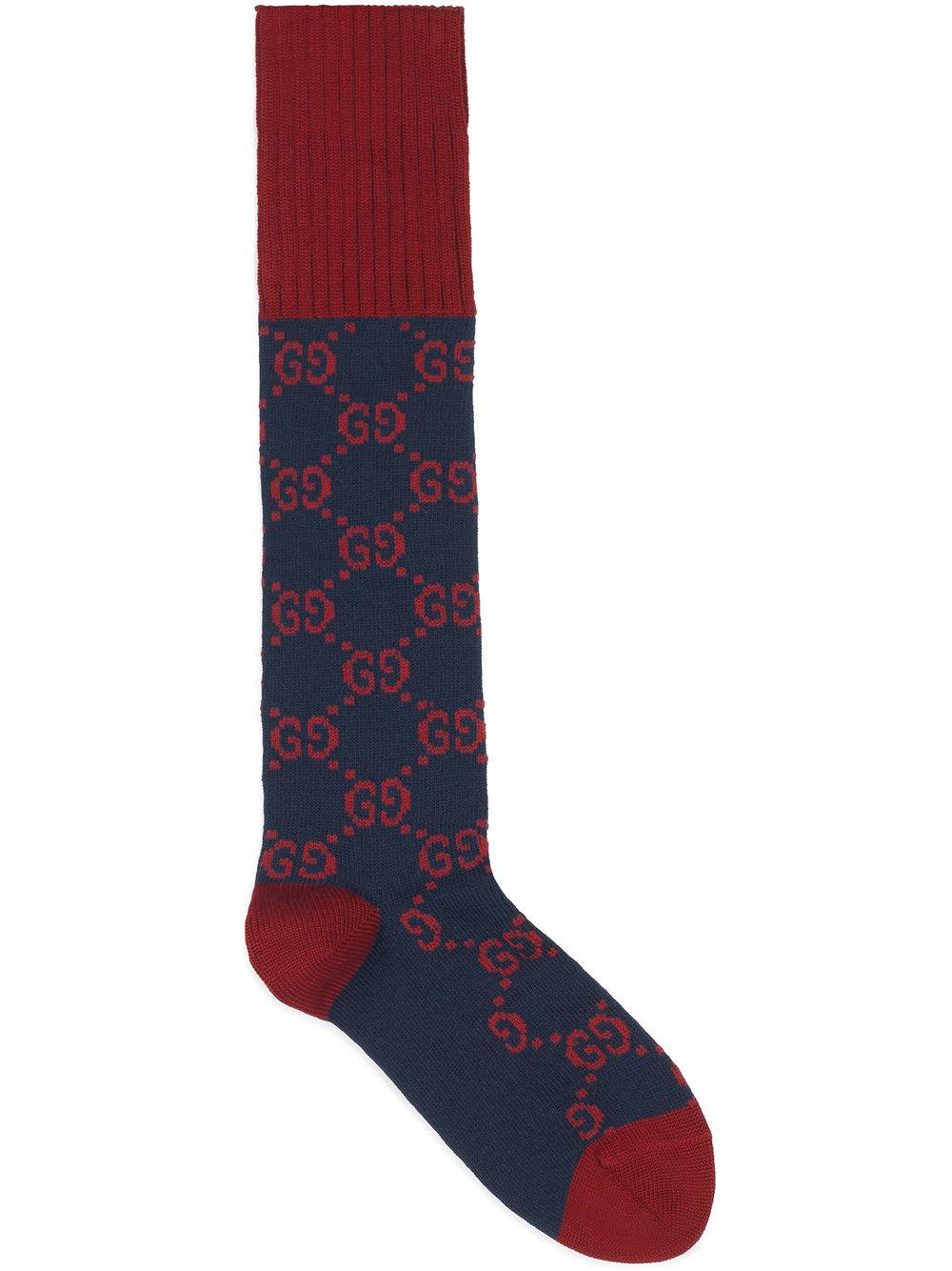 Gucci Synthetic Interlocking G Cotton Socks in Navy (Blue) for Men ...