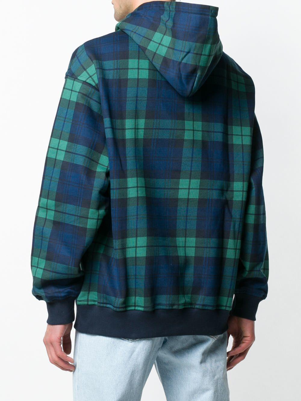 tjm plaid crest hoodie