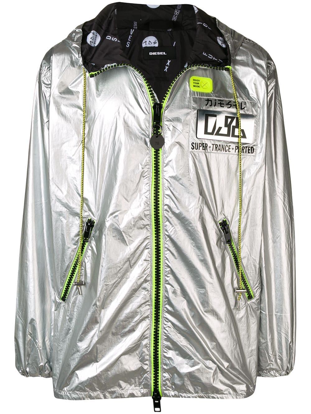 diesel silver jacket