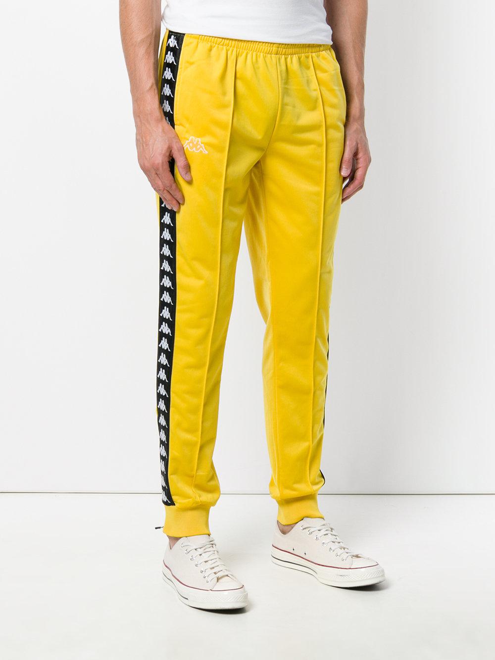 Kappa Side Stripe Track Pants in Yellow & Orange (Yellow) for Men - Lyst
