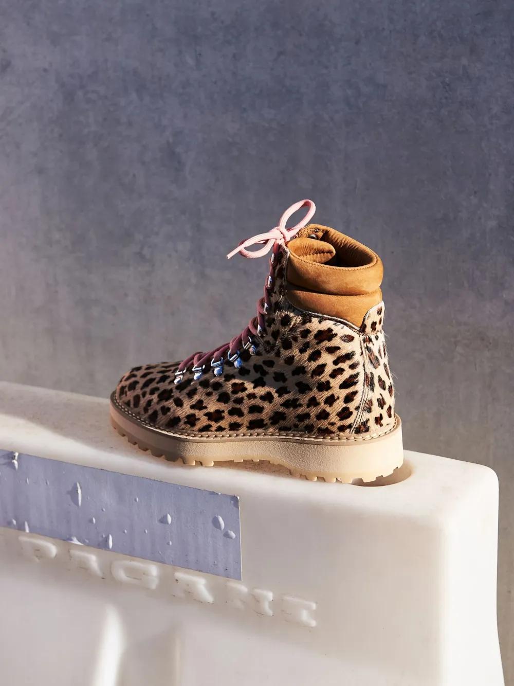 Diemme Monfumo Leopard-Print Lace-Up Combat Boots in Brown Lyst UK