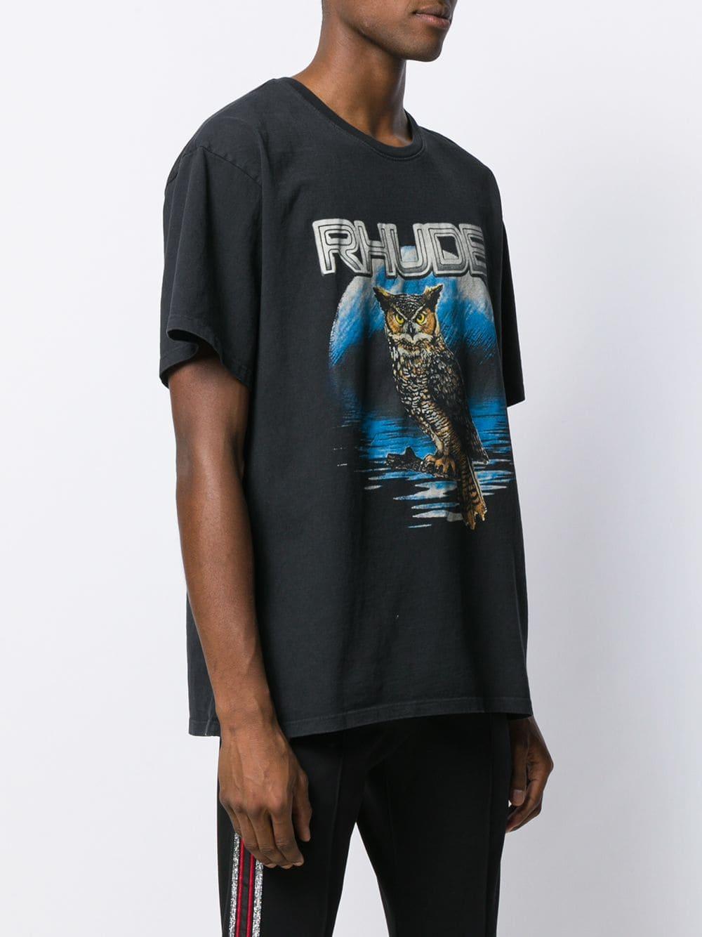 Rhude Cotton Owl Graphic T-shirt in 
