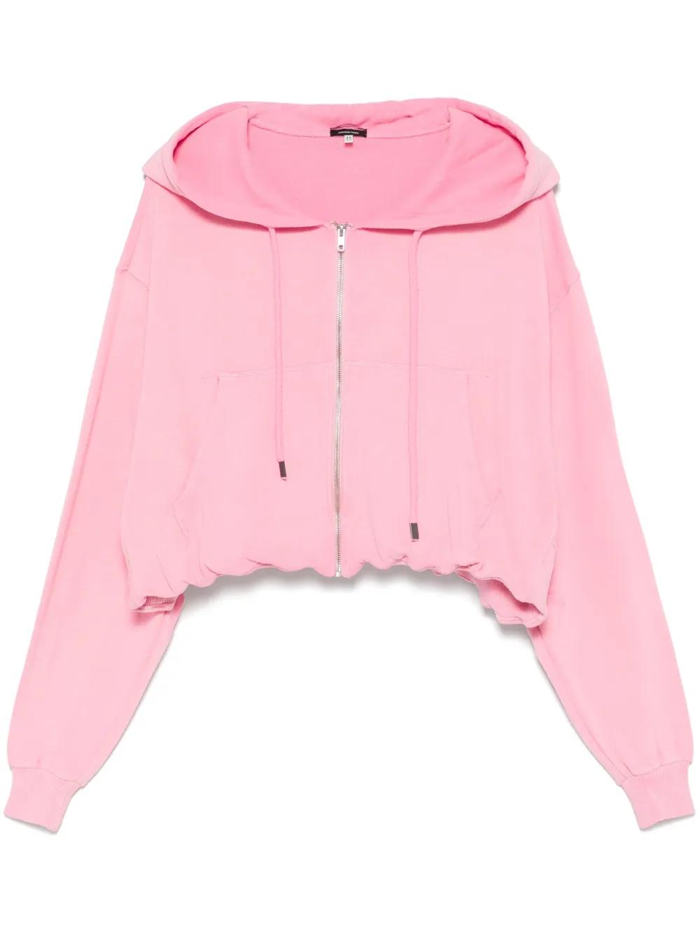 【THEAIRTOWN】popping hood zip-up sk set up ★2color Pooyikoi Y2K Polar Fleece Ear Cap Autumn Winter Devil's Horn
